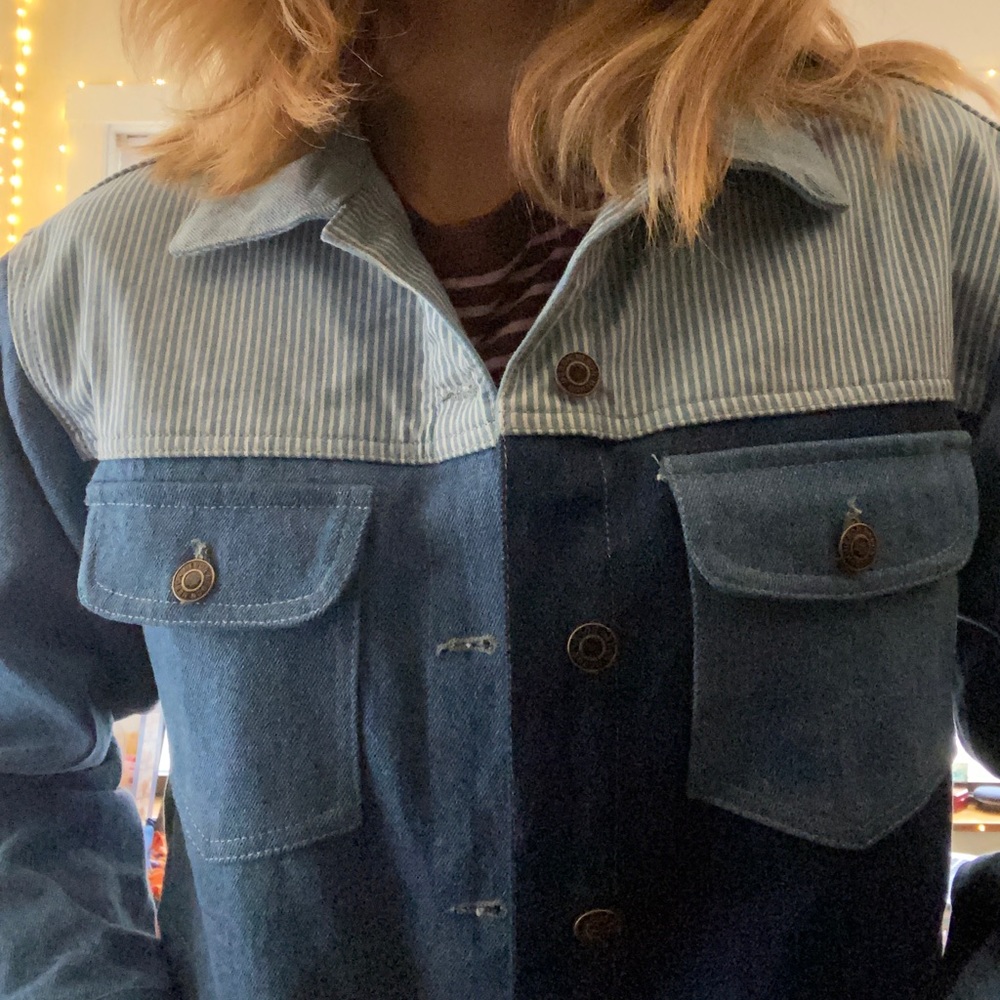 adorable patchwork denim jacket! - Picture 2 of 4